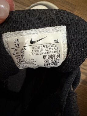 Nike Black and White Toddler cleats